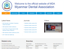 Tablet Screenshot of mda-myanmar.org